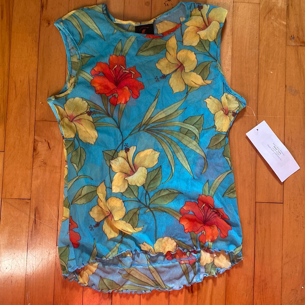 NWT Sheila Moon mesh cycling tank size L